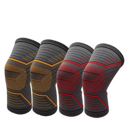 Sports Basketball Riding Knee Pads Mountaineering Nylon Knitted Knee Pads Non-Slip And Warm Protective Gear Q0913