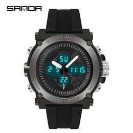 NEW SANDA Janpan Electronic Movement Men Watch Sport Waterproof Shockproof Digital Watch Fashion Alarm Clock Relogio Masculino G1022