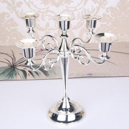 Candle Holders Elegant Metal 5 Arms Holder Stand Centrepiece Wedding Event Candelabra Home Candlestick Dinning Table Decor Ornament Prop