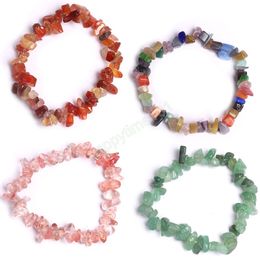 Irregular Natural Crystals Chakras Stone Bracelet Beads Chips Jewellery Bracelets Clear Crystals Bracelets Bangles For Women