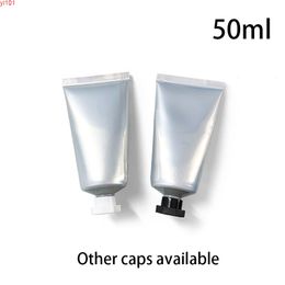 50ml Silver Aluminum Plastic Composite Soft Bottle 50g Cosmetic Body Lotion Cream Container Squeeze Packaging Tube Free Shippinggood qty