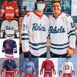 Ole Miss Hockey Jersey Eli Manning Antony Patrinos Cameron Parent Conor Huie Bryce Campo Aiden Lean Marcus Eldredge Kurt Lindhorst Luke