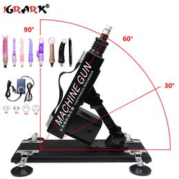 Strong Motor Automatic Vibartor sexy Machine with Dildo Attachments Adjustable Gun Love Toys for Man Women Adult Game