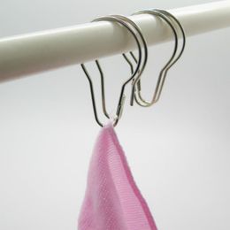 High quality New Good Shower Bath Bathroom Curtain Rings Clip Easy Glide Hooks ZZE5257