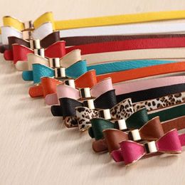 Belts Thin For Women Pu Leather Belt Bow