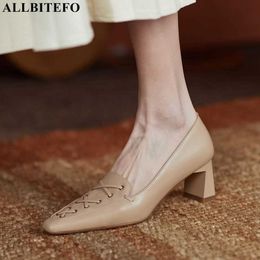 ALLBITEFO high quality party weddingg shoes natural genuine leather women heels shoes fashion sexy high heel shoes high heels 210611