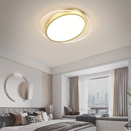 Ceiling Lights Modern LED Lamps For Bedroom Living Room Black Gold Color Acrylic Indoor Lighting Lamp Drop Deckenleuchten Home