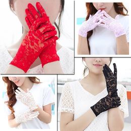 Anti-Uv Lace Gloves Ladies Short Sports Driving Glove Spring Summer Sexy Sunscreen Full Fingers1