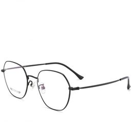 Fashion Sunglasses Frames Two-color Pure Titanium Spectacle Men's Retro Fashionable Myopia Eyeglasses Women's Thin Face Versatile Eyewears 8
