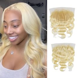 613 Body Wave 13X6 Transparent Lace Frontal Brazilian 12A Human Virgin Hair Small Knots Pre Plucked Women