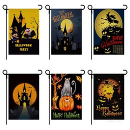 All Saints' Day Pumpkin Haunted House Festival Banner-Flag European American Courtyard Decoration Garden Flag Halloween Flags T9I001400