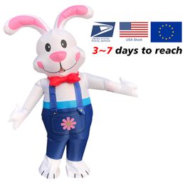 Rabbit Inflatable Monster Costume Cosplay Costumes For Adult Kids Woman Halloween Christmas Party Festival Stage Blow Up Clothes Q0910