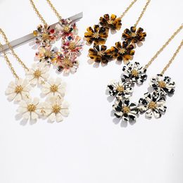 Pendant Necklaces Fashion Necklace Acetate Plate Leopard Short Korean For Women 2021 Trendy Jewellery Wholesale