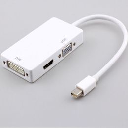 displayport dp NZ - 3 in 1 Mini DP DisplayPort to DVI VGA Cable Adapter For MacBook Air Pro MDP Thunderbolt Cables Converter