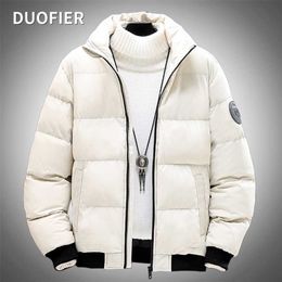 Men Oversize Thicken Jacket Short Cotton Coats Streetwear Jackets Parka Harajuku Winter Down Jacket Cargo Coat Outwear White 5XL 211204