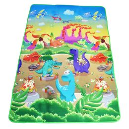 Double Sided Baby Play Mat Dinosaur Printed Toys for Children Carpet Soft Floor Kids Crawling Mat Rugs Baby Game Gym Activity 210320