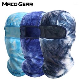 Face Scarf Tie-dye Print Balaclava Head Warm Buff Mask Neck Gaiter Cover Bicycle Cycling Sport Climbing Running Hiking Women Men Caps &