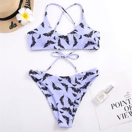 High Waist Bikini Push Up Leopard Swimsuit Women Brazilian Set Swimwear Bat Sexy Bathing Suit Wome 210621