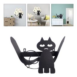 Black Cat Toilet Paper Roll Holder Bathroom Kitchen Accessories Tissue Storage Stand Rack Cast Iron 210720