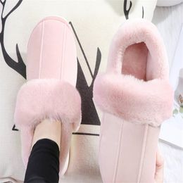 AQ1 Fashion Various Styles Leather Indoor Men And Women Cotton Slippers Snow Boots Size 35-45