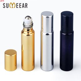 50 Pieces 10ml perfume oil bottles Refillable UV Glass Perfume Bottle With Roll On Empty Essential Oil Vial Steel Roller Bottleshigh qty