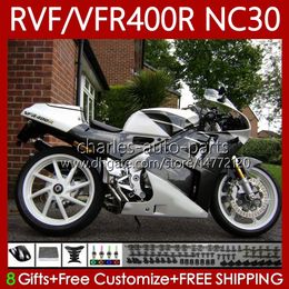 Bodywork For HONDA RVF VFR 400 RVF400 R 400RR VFR 400R VFR400R 89 90 91 Black white 1992 1993 79No.95 NC30 V4 VFR400 R 89-93 RVF400R VFR400RR 1989 1990 1991 92 93 Fairing