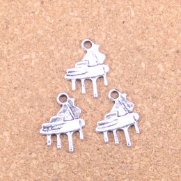 109pcs Antique Silver Bronze Plated grand piano Charms Pendant DIY Necklace Bracelet Bangle Findings 21*16mm