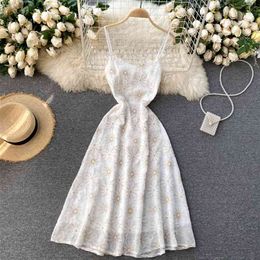 Women Fashion Sexy Backless High Waist Chic A-line Dress Lady Sleeveless Clothes Party Korean Vintage Vestidos R784 210527