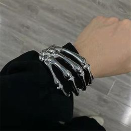 -Bracelet punk hip hop hop hop bracelets pour hommes Femmes Party Night Night Club Rock Cool Bijoux 2021 Gothic Squelette Squelette Bracelets créatifs