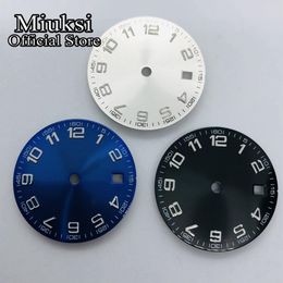 29.2mm silver blue black watch dial luminous dial fit ETA 2836 2824 Mingzhu DG 2813 3804 Miyota 8205 8215 821A movement