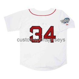NEW David Ortiz 2004 Home White World Series Jersey XS-5XL 6XL stitched baseball jerseys Retro