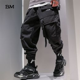 Hip Hop Track Calças Coreano Estilo Jogadores Modas Techwear Calças Exo Mens Calças Baggy 5xl Streetwear Harem Calças 211201