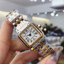 22mm Panthere WJPN0008 Fashion Lady Watches Swiss Quartz Womens Watch White Dial Rose Gold Two Tone Steel Bracelet Sapphire Wristw332l