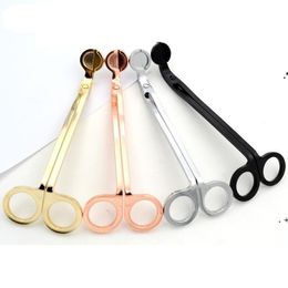 NEWStainless Steel Snuffers Candle Wick Trimmer Rose Gold Candle Scissors Cutter Candle Wick Trimmer Oil Lamp Trim scissor Cutter EWF6891