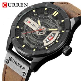 2021 Luxury Brand CURREN Mens Watches Waterproof Military Sports Men Watch Quartz Clock Man Leather Wristwatch Relogio Masculino X0524