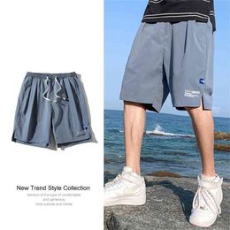 KKSKY Casual Printed Mens Shorts Summer Loose Short Pants Men's Clothing Elastic Waist Embroidery Label Fashion Homme 4XL 210806