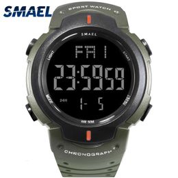 SMAEL Military Watch Army Fashoin Watch Men Big Dial S Shock Relojes Hombre Casual Sport Watches 0915 LED Digital Watch for Men X0524