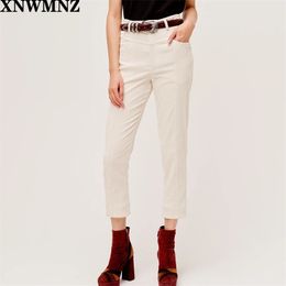 women Arrival Cool in corduroy pants vintage-inspired Corduroy Side and back pockets zip fly closure 210520