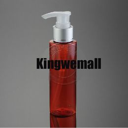 300pcs/lot 100ml Plastic empty beautiful cosmetic container lotion pump bottle RED Colour