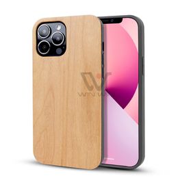 Luxury High Quality Blank Wooden Phone Cases Custom Laser Logo Cover For iPhone 11 Pro 12 Pro Max 13