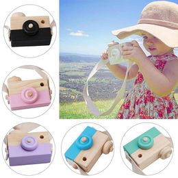 Kids Lovely Wooden Cameras Toys Kids Room Furnishing Decor Child Birthday Gifts Nordic Style Wooden Camera Toy