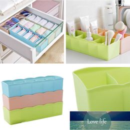 5 Cells Plastic Organizer Storage Box Tie Bra Socks Drawer Cosmetic Divider Tidy NEW Free Drop Shipping JA30