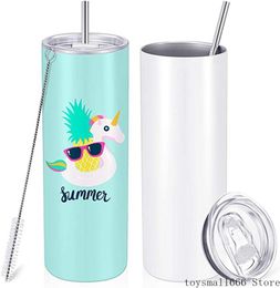 DIY sublimation tumbler 20oz stainless steel slim tumbler straight tumblers vacuum insulated travel mug