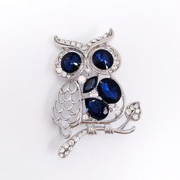 High quality Luxury Designer Men Women Pins Brooches alloy diamond Wise Owl Brooch for Suit Dress graduation Party Gift Rhinestone Fashion Jewellery christmas