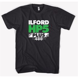 New ILFORD HP5 PLUS Film Professional Classic Men Round Collar Short Sleeve top tee 210329