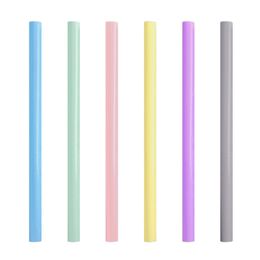 Silicone Straws Candy Color Party Supplies Straight Curve StrawDH9400