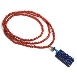 Pendant Necklaces Natural Genuine Lapis Lazuli Necklace & Arrival Fashion Jewelry Long Stone Women Mens Powerful 2021 Ly