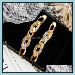 Dangle & Chandelier Earrings Jewelry Europe And America Exaggerated Long Tassel Rhinestone Geometric Bijoux Drop Pendientes Mujer Moda 2021