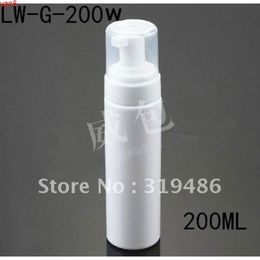 300pcs/lot 200ml White Foam Bottle,Plastic Bottle,Mousse Bottle LW-G-200good qualty