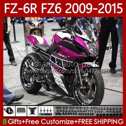 Bodywork Kit For YAMAHA FZ6 FZ 6R 6N 6 R N 600 FZ-6R FZ600 FZ6R Rose White 09 10 11 12 13 14 15 Bodys 103No.86 FZ6N 2009 2010 2011 2012 2013 2014 2015 FZ-6N 09-15 OEM Fairing